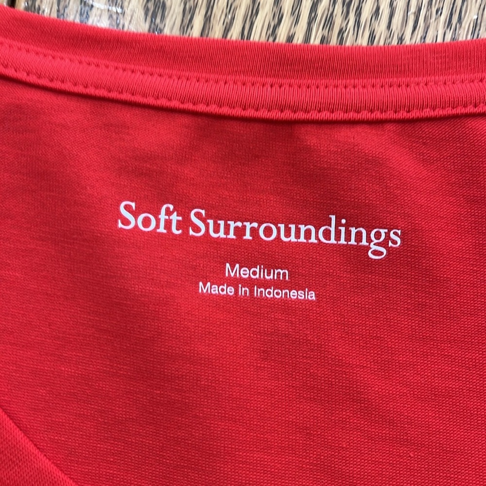 Soft Surroundings orange short sleeve tee M - Picture 3 of 7
